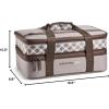 imageRachael Ray Expandable Insulated Casserole Carrier for Hot or Cold Food Thermal Lasagna Lugger Tote for Potluck Parties Picnic and Cookouts Fits 9quot x 13quot Baking DishSea Salt Grey