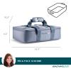 imageRachael Ray Lasagna Lugger Thermal Insulated Casserole Carrier for Hot or Cold Food Lugger Tote for Potluck Parties Picnic and Cookouts Fits 9quot x 13quot Baking DishSlate Stripe
