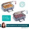 imageRachael Ray Lasagna Lugger Thermal Insulated Casserole Carrier for Hot or Cold Food Lugger Tote for Potluck Parties Picnic and Cookouts Fits 9quot x 13quot Baking DishSlate Stripe