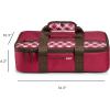 imageRachael Ray Lasagna Lugger Thermal Insulated Casserole Carrier for Hot or Cold Food Lugger Tote for Potluck Parties Picnic and Cookouts Fits 9quot x 13quot Baking DishBurgundy