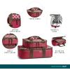 imageRachael Ray Lugger Duo Insulated Casserole Carrier for Hot or Cold Food Thermal Lasanga Lugger Tote for Potluck Parties Picnic and Cookouts Fits 9quot x 13quot Baking Dish Slate StripeBurgundy