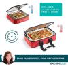 imageRachael Ray Lugger Duo Insulated Casserole Carrier for Hot or Cold Food Thermal Lasanga Lugger Tote for Potluck Parties Picnic and Cookouts Fits 9quot x 13quot Baking Dish Slate StripeRed Buffalo