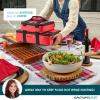 imageRachael Ray Lugger Duo Insulated Casserole Carrier for Hot or Cold Food Thermal Lasanga Lugger Tote for Potluck Parties Picnic and Cookouts Fits 9quot x 13quot Baking Dish Slate StripeRed Buffalo
