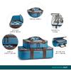 imageRachael Ray Lugger Duo Insulated Casserole Carrier for Hot or Cold Food Thermal Lasanga Lugger Tote for Potluck Parties Picnic and Cookouts Fits 9quot x 13quot Baking Dish Slate StripeBlue Plaid