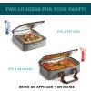 imageRachael Ray Lugger Duo Insulated Casserole Carrier for Hot or Cold Food Thermal Lasanga Lugger Tote for Potluck Parties Picnic and Cookouts Fits 9quot x 13quot Baking Dish Slate StripeSea Salt Grey