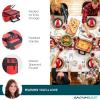 imageRachael Ray Lugger Duo Insulated Casserole Carrier for Hot or Cold Food Thermal Lasanga Lugger Tote for Potluck Parties Picnic and Cookouts Fits 9quot x 13quot Baking Dish Slate StripeRed Buffalo
