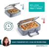 imageRachael Ray Lugger Duo Insulated Casserole Carrier for Hot or Cold Food Thermal Lasanga Lugger Tote for Potluck Parties Picnic and Cookouts Fits 9quot x 13quot Baking Dish Slate StripeSlate Stripe