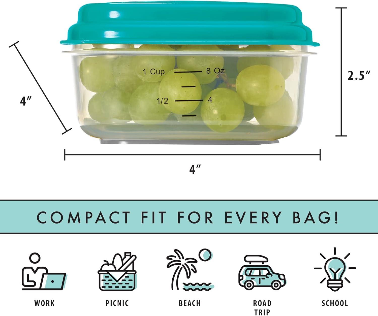 imageFit ampamp Fresh 12Cup Snack Set Condiment ampamp Salad Dressing Containers Reusable ampamp Leakproof Lunch Containers Perfect for Insulated Lunch Bag Lunch Box ampamp More 5PK Multicolor1 Cup