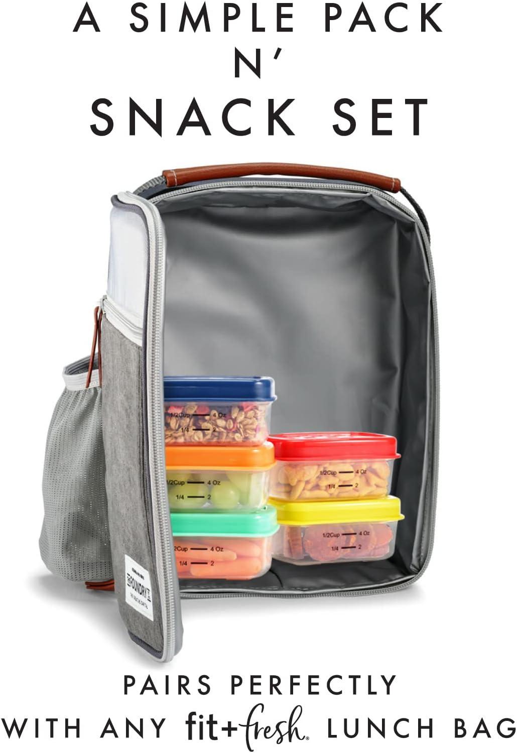 imageFit ampamp Fresh 12Cup Snack Set Condiment ampamp Salad Dressing Containers Reusable ampamp Leakproof Lunch Containers Perfect for Insulated Lunch Bag Lunch Box ampamp More 5PK Multicolor12 Cup