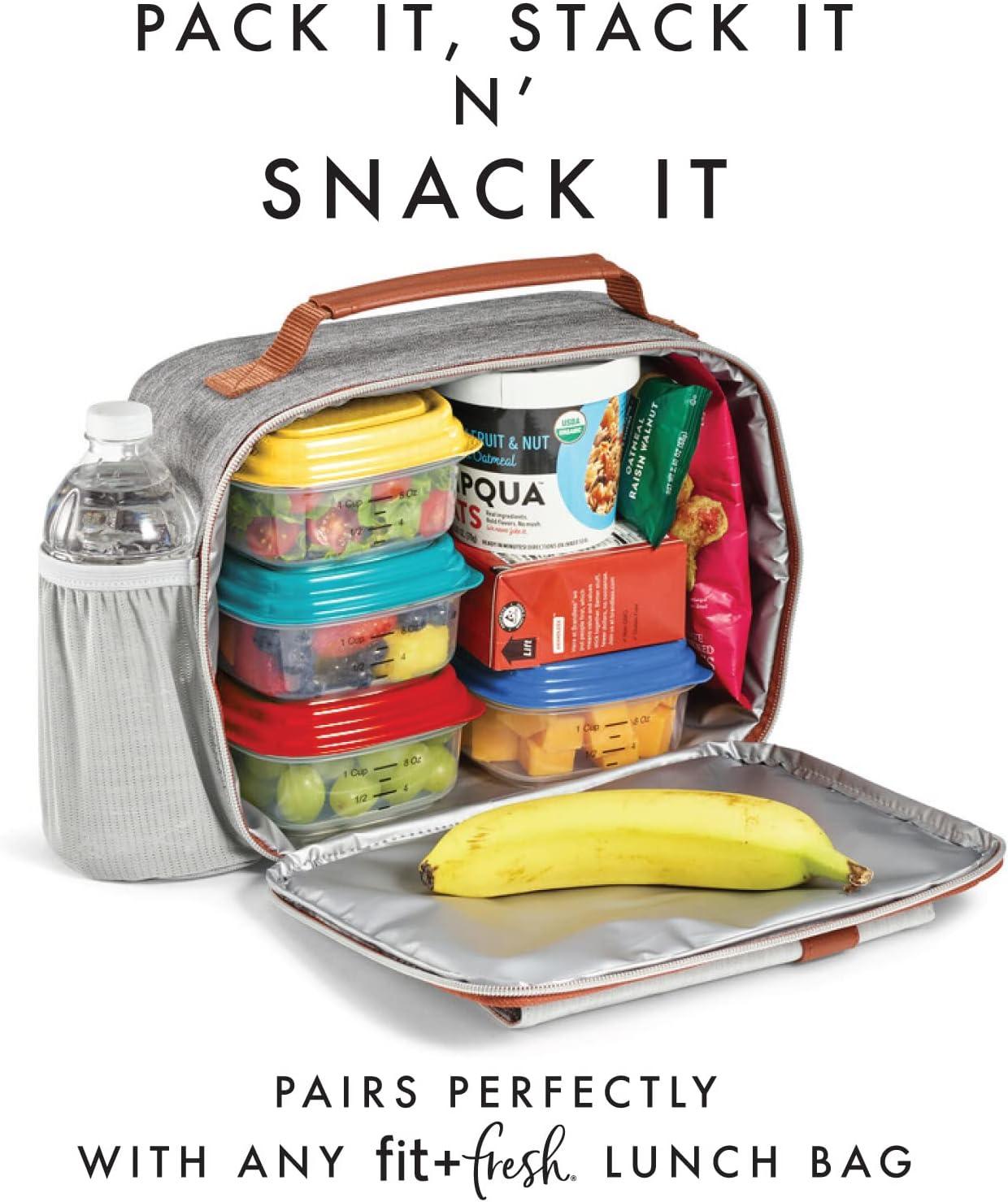 imageFit ampamp Fresh 12Cup Snack Set Condiment ampamp Salad Dressing Containers Reusable ampamp Leakproof Lunch Containers Perfect for Insulated Lunch Bag Lunch Box ampamp More 5PK Multicolor1 Cup