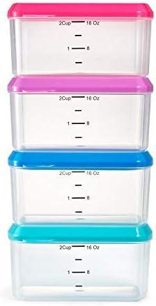 imageFit ampamp Fresh 12Cup Snack Set Condiment ampamp Salad Dressing Containers Reusable ampamp Leakproof Lunch Containers Perfect for Insulated Lunch Bag Lunch Box ampamp More 5PK Multicolor2 cup