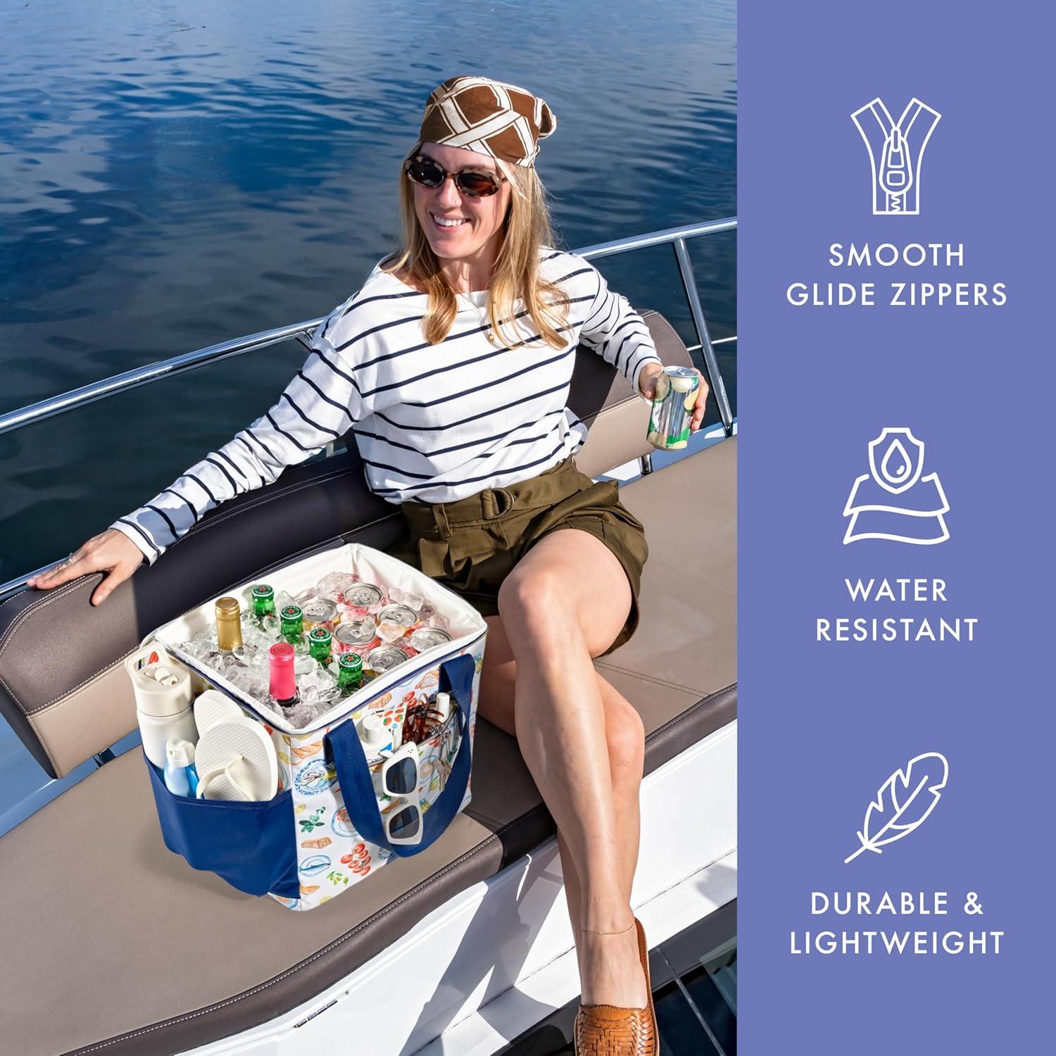 imageFit ampamp Fresh 24Can Soft Cooler Bag Insulated LeakResistant Portable Soft Cooler Large Cooler Soft Sided Cooler Bag Travel Cooler Pina ColadaAl Fresco