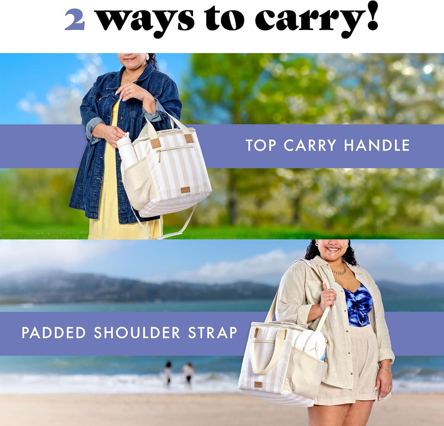 imageFit ampamp Fresh 24Can Soft Cooler Bag Insulated LeakResistant Portable Soft Cooler Large Cooler Soft Sided Cooler Bag Travel Cooler Pina ColadaPina Colada
