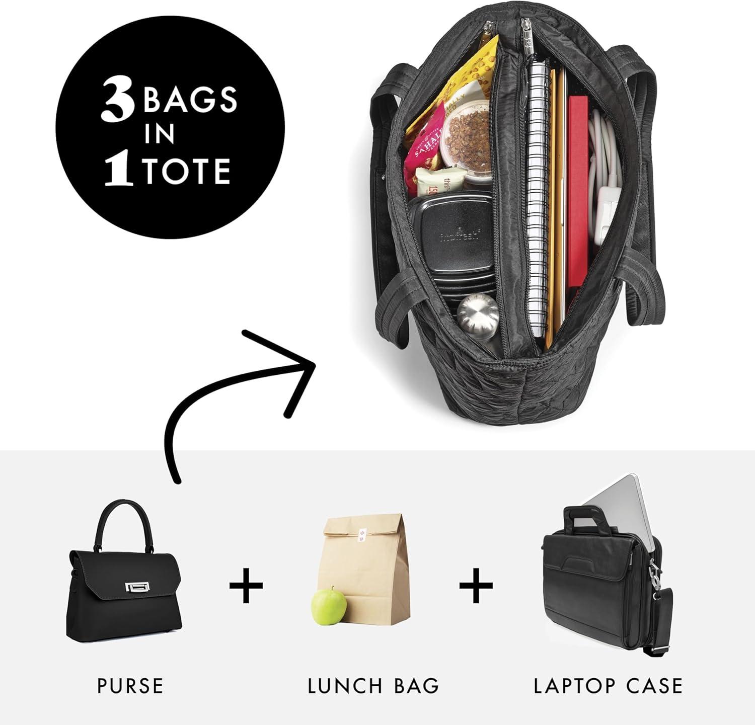 imageFit ampamp Fresh 2in1 Insulated Lunch ampamp Travel ToteBlack