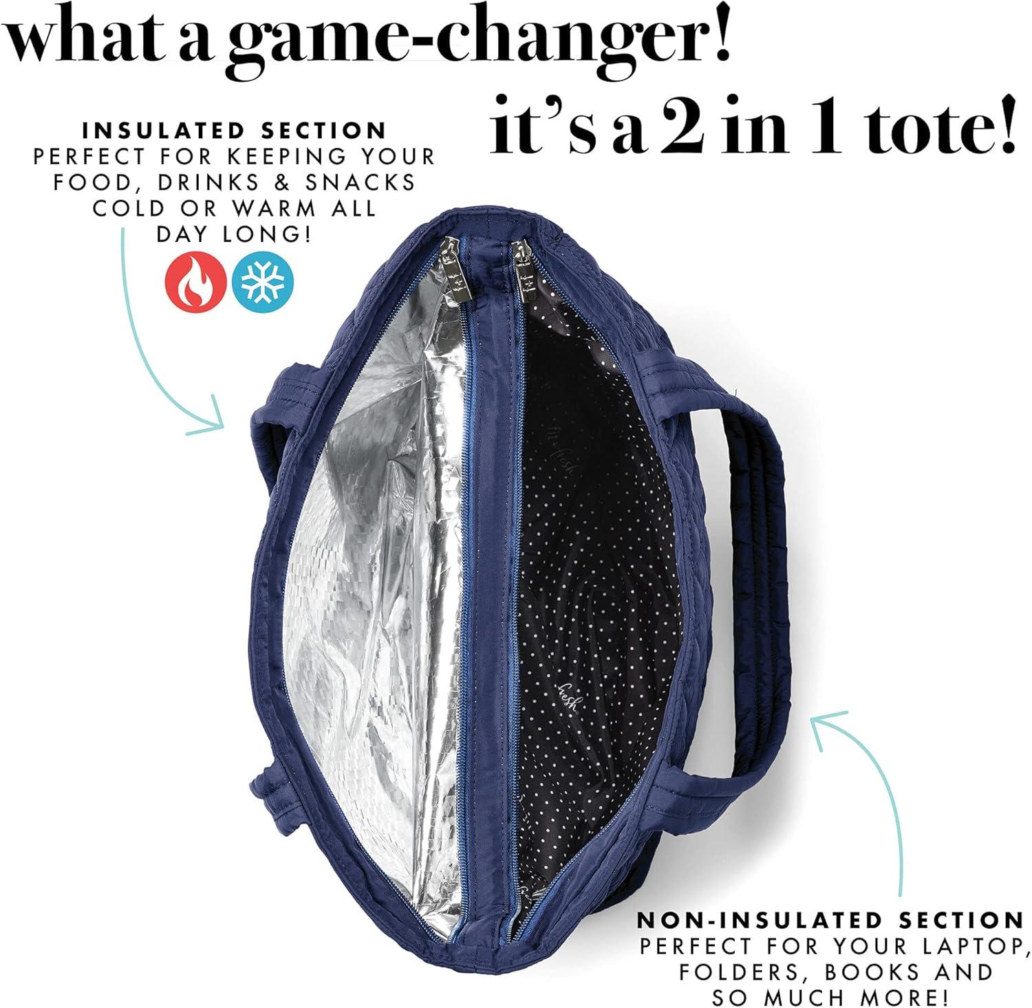 imageFit ampamp Fresh 2in1 Insulated Lunch ampamp Travel ToteNavy