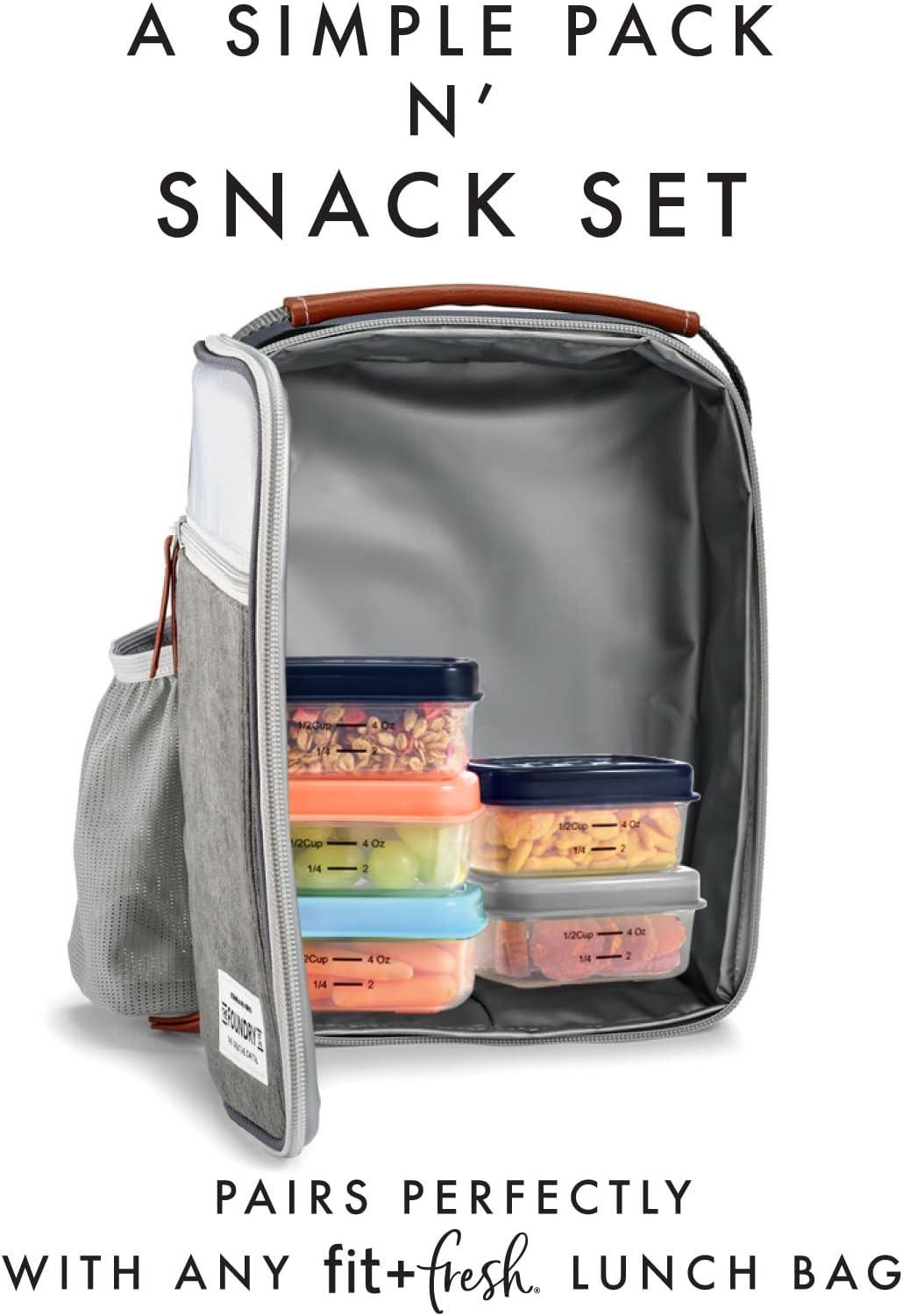 imageFit ampamp Fresh Small Plastic Containers With Lids 4 oz Snack Containers for Adults and Kids Reusable Leakproof Dressing and Condiment Containers Multicolor 5PK Light12 Cup
