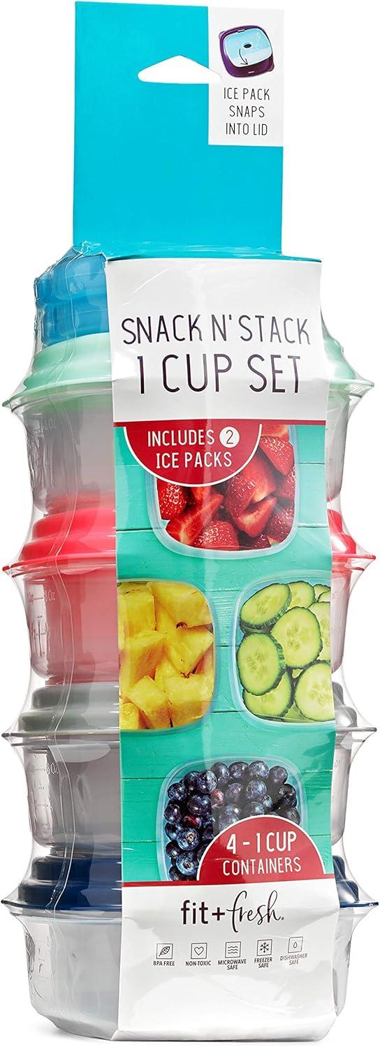 imageFit ampamp Fresh Stak Pak Set 6 Piece Plastic New Multicolored6 Piece Set