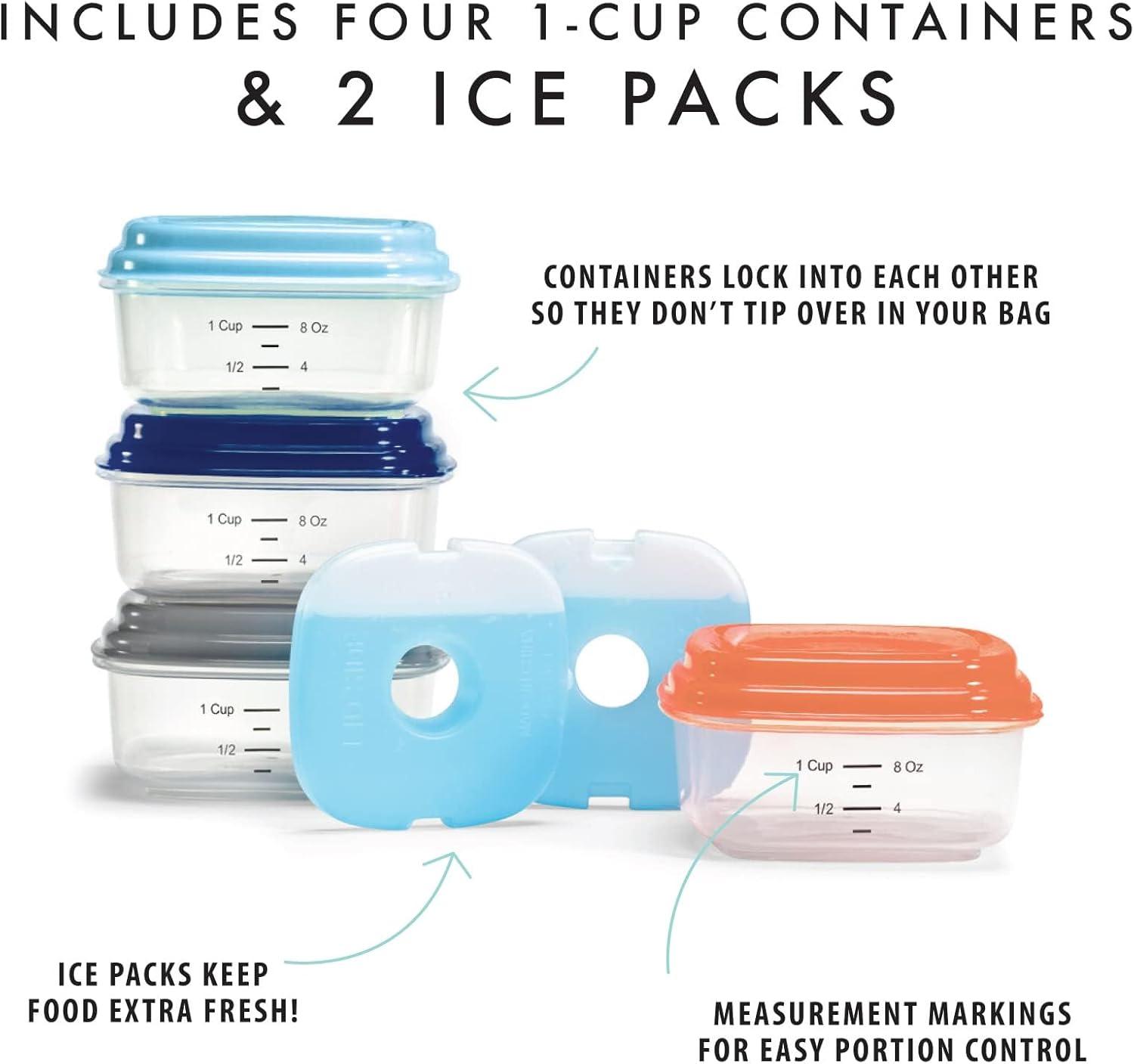 imageFit ampamp Fresh Stak Pak Set 6 Piece Plastic New Multicolored6 Piece Set