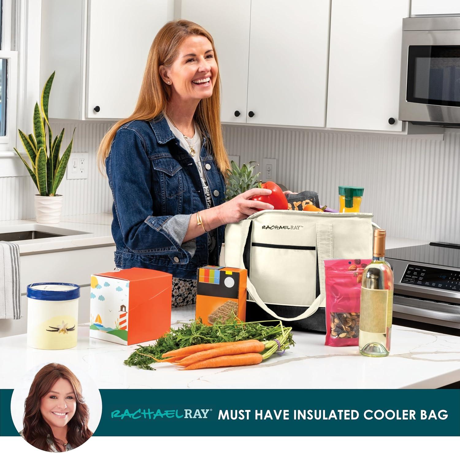 imageRachael Ray Insulated Thermal Canvas Tote IvoryIvory