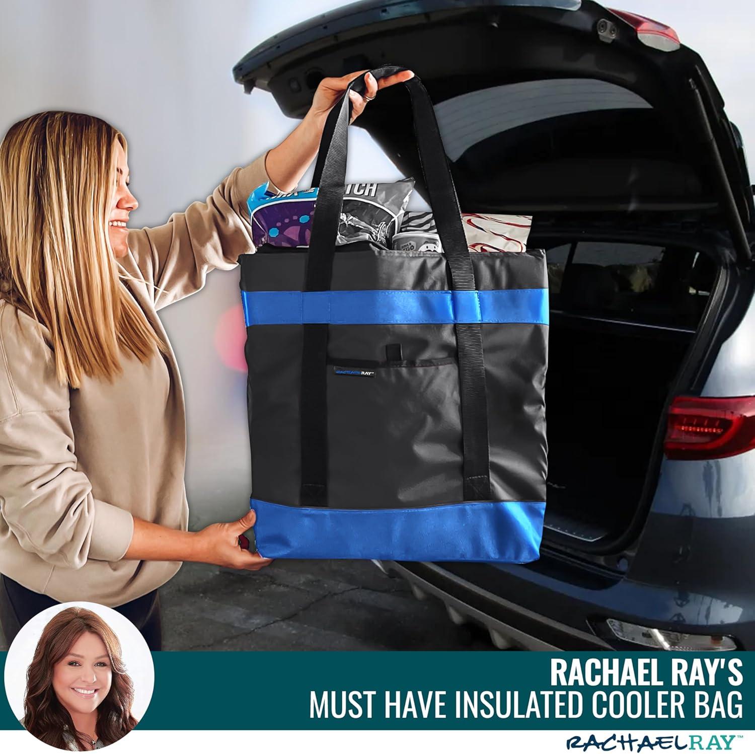 imageRachael Ray Jumbo Chillout Thermal Tote Insulated Soft Sided Cooler BagBlack