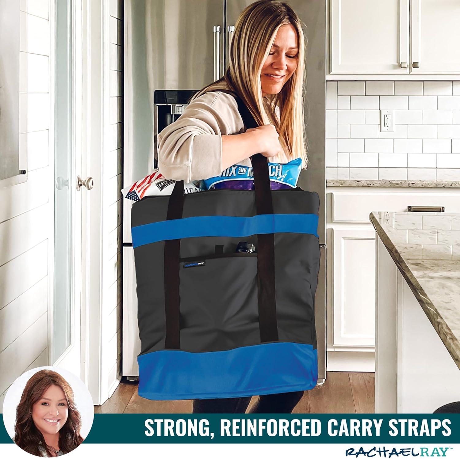 imageRachael Ray Jumbo Chillout Thermal Tote Insulated Soft Sided Cooler BagBlack