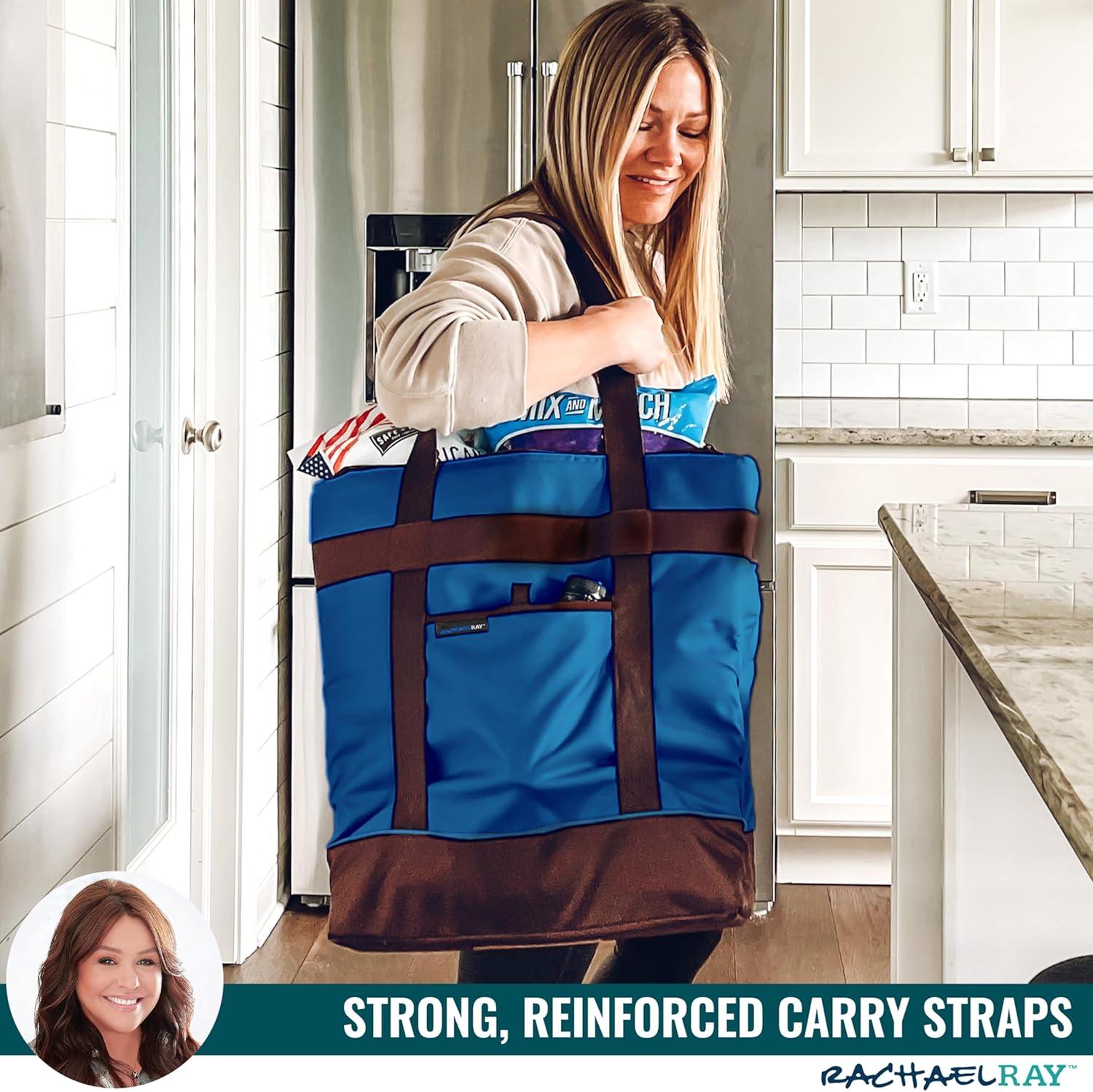 imageRachael Ray Jumbo Chillout Thermal Tote Insulated Soft Sided Cooler BagNavy