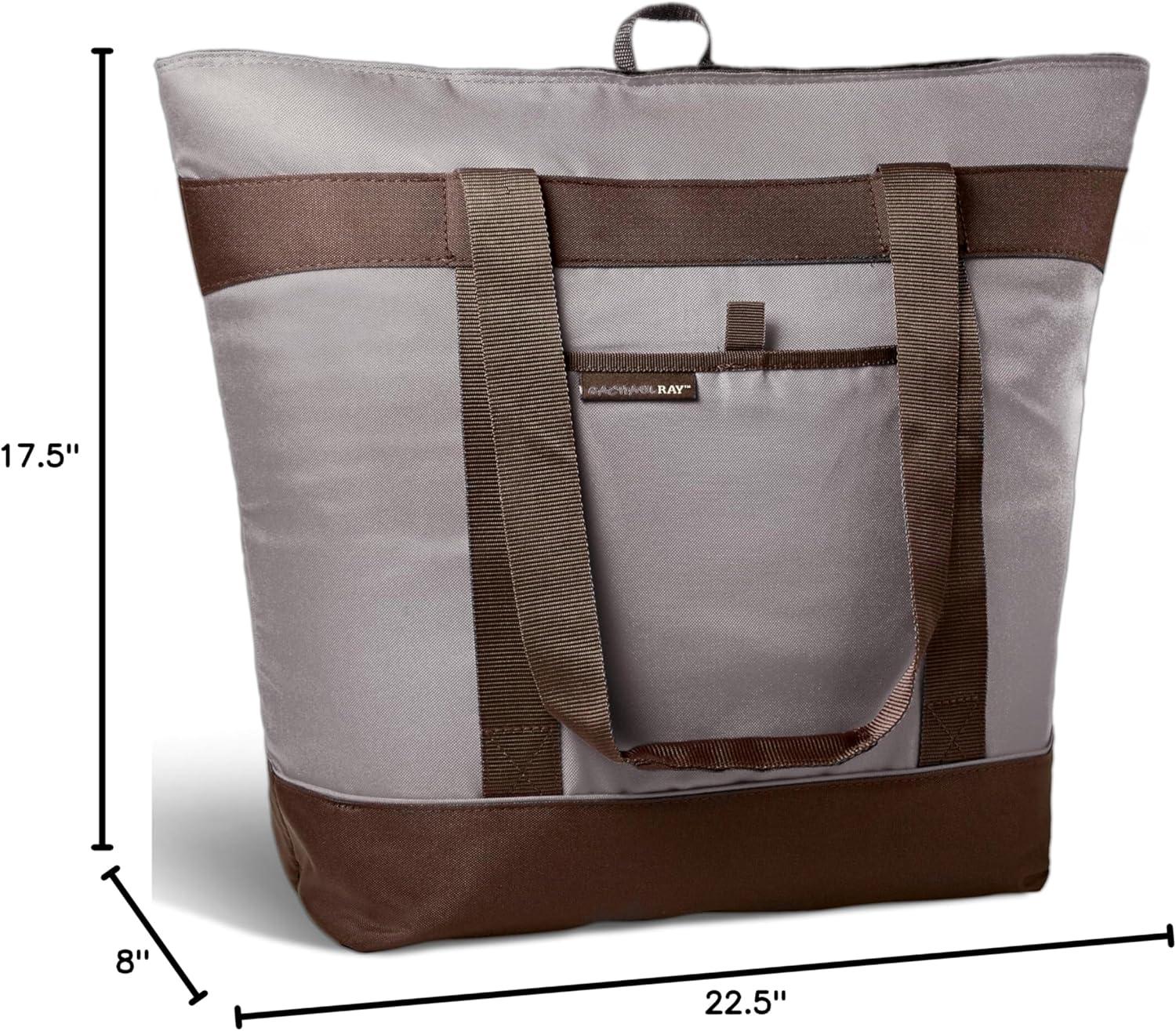 imageRachael Ray Jumbo Chillout Thermal Tote Insulated Soft Sided Cooler BagSea Salt Gray