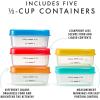 imageFit ampamp Fresh 12Cup Snack Set Condiment ampamp Salad Dressing Containers Reusable ampamp Leakproof Lunch Containers Perfect for Insulated Lunch Bag Lunch Box ampamp More 5PK Multicolor12 Cup