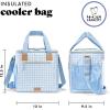 imageFit ampamp Fresh 24Can Soft Cooler Bag Insulated LeakResistant Portable Soft Cooler Large Cooler Soft Sided Cooler Bag Travel Cooler Pina ColadaBlue Gingham