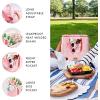 imageFit ampamp Fresh 24Can Soft Cooler Bag Insulated LeakResistant Portable Soft Cooler Large Cooler Soft Sided Cooler Bag Travel Cooler Pina ColadaPink Gingham