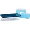imageFit ampamp Fresh Bento Box Adult and Kids Lunch Box Container Includes 2 Slim Clipin Ice Packs Reusable LeakResistant ampamp Stackable Lunch Container for AdultsBento Lunch Box  Navy