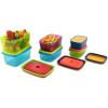 imageFit ampamp Fresh Kids Reusable Lunch Box Container Set with BuiltIn Ice Packs 14Piece Healthy Lunch and Snack Kit BPAFree Microwave Safe Portion ControlKids Healthy Lunch Set  14 Piece