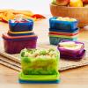 imageFit ampamp Fresh Kids Reusable Lunch Box Container Set with BuiltIn Ice Packs 14Piece Healthy Lunch and Snack Kit BPAFree Microwave Safe Portion ControlKids Healthy Lunch Set  14 Piece