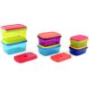 imageFit ampamp Fresh Kids Reusable Lunch Box Container Set with BuiltIn Ice Packs 14Piece Healthy Lunch and Snack Kit BPAFree Microwave Safe Portion ControlKids Healthy Lunch Set  14 Piece