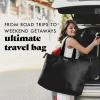 imageFit ampamp Fresh Large Beach Bag for Women  Extra Large Travel Tote With PocketsBlack