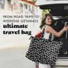 imageFit ampamp Fresh Large Beach Bag for Women  Extra Large Travel Tote With PocketsBw Dot