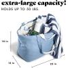 imageFit ampamp Fresh Large Beach Bag for Women  Extra Large Travel Tote With PocketsLight Blue