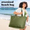 imageFit ampamp Fresh Large Beach Bag for Women  Extra Large Travel Tote With PocketsOlive