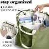 imageFit ampamp Fresh Large Beach Bag for Women  Extra Large Travel Tote With PocketsOlive