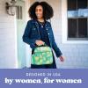 imageFit ampamp Fresh Lunch Bag For Women Insulated Womens Lunch Bag For Work Large Lunch Box For Women With Two Matching Containers Townsend Lunch Bag Navy WildflowerBright Green Lemon