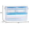 imageFit ampamp Fresh Pink Salad Container For Lunch 4 Cup Adult Salad Lunch Box With Compartments ampamp Ice PackEntree Set  Blue