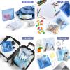 imageFit ampamp Fresh Reusable PEVA Storage Bags 3 Pack Reusable Food Storage Bags LeakProof Bag Durable Reusable Sandwich Bags Freezer Safe Bags Hand Wash Easy to Clean EcoFriendly Pink BowsBlue Floral Toile