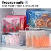 imageFit ampamp Fresh Reusable PEVA Storage Bags 3 Pack Reusable Food Storage Bags LeakProof Bag Durable Reusable Sandwich Bags Freezer Safe Bags Hand Wash Easy to Clean EcoFriendly Pink BowsIvory Feline Fine