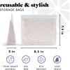 imageFit ampamp Fresh Reusable PEVA Storage Bags 3 Pack Reusable Food Storage Bags LeakProof Bag Durable Reusable Sandwich Bags Freezer Safe Bags Hand Wash Easy to Clean EcoFriendly Pink BowsIvory Feline Fine