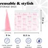 imageFit ampamp Fresh Reusable PEVA Storage Bags 3 Pack Reusable Food Storage Bags LeakProof Bag Durable Reusable Sandwich Bags Freezer Safe Bags Hand Wash Easy to Clean EcoFriendly Pink BowsPink Bows
