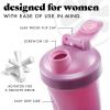 imageFit ampamp Fresh Shaker Bottle Leak Proof Sports Blender Bottle for Protein Mix For Women Durable Protein Shaker Cup 24 ozwith Unique Agitator for Smooth Mixing MauveMauve Purple