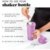 imageFit ampamp Fresh Shaker Bottle Leak Proof Sports Blender Bottle for Protein Mix For Women Durable Protein Shaker Cup 24 ozwith Unique Agitator for Smooth Mixing MauveMauve Purple