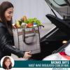 imageRachael Ray Chillout Soft Cooler Bag Large Reusable Insulated Grocery Bag with Zippered Top Travel Tote for Hot or Cold Food Grocery Tote BagSea Salt Grey