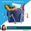 imageRachael Ray Field Tote  Soft Sided Zippered Cooler Bag Insulated and Leak Proof Grocery Bag Portable Travel Cooler Hot or Cold Carrier Navy
