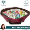 imageRachael Ray Jumbo Chillout Thermal Tote Insulated Soft Sided Cooler BagBurgundy